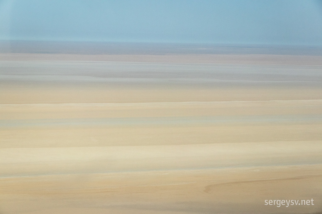 The pastel colours of Lake Eyre.